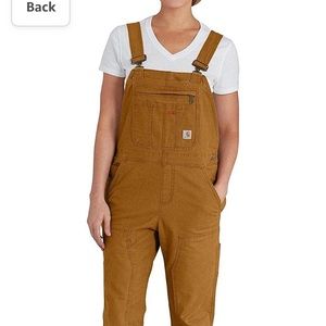 Carhartt Women’s Crawford Double Front Bib Overalls Small Short